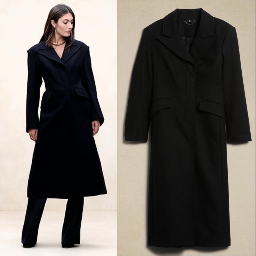 Banana Republic Black Women's Coat - Picture 8 of 11